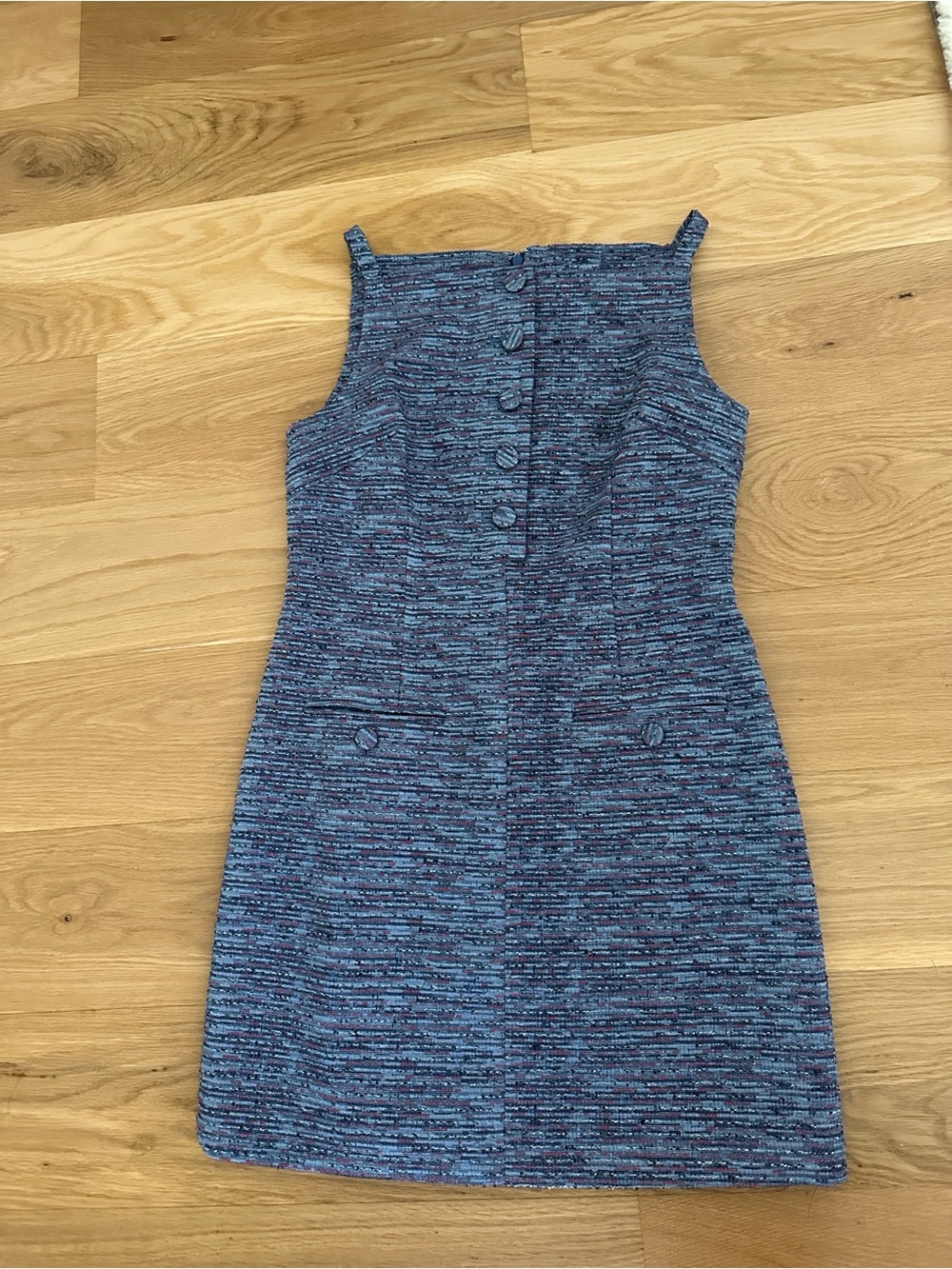 J. Crew Mini Sheath Dress in blue tweed